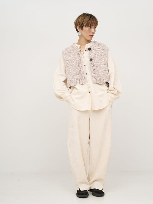 MIX HAND KNIT VEST /Y254-91117